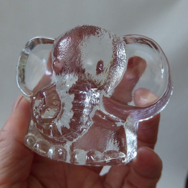 Riedell Crystal Austria art glass rocking elephant. Vintage paperweight figurine - Image 8