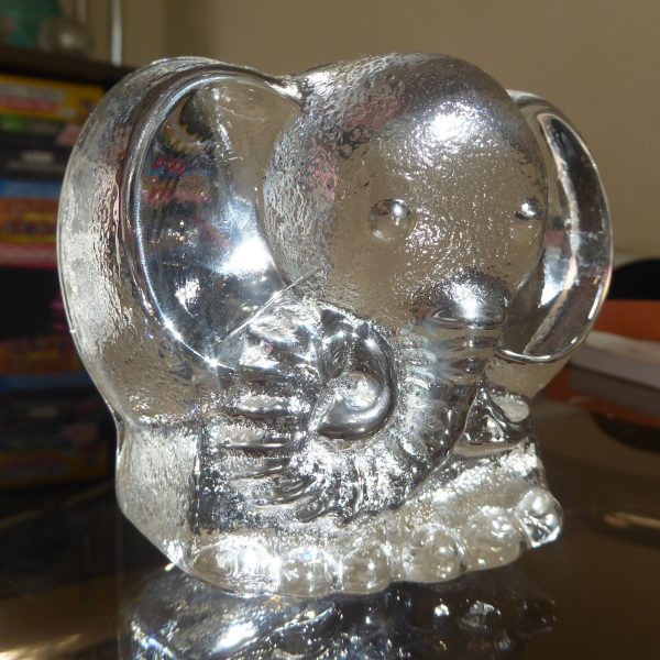 Riedell Crystal Austrian large art glass rocking elephant. Vintage cute figurine - Image 13