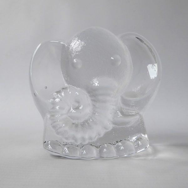 Riedell Crystal Austrian large art glass rocking elephant. Vintage cute figurine