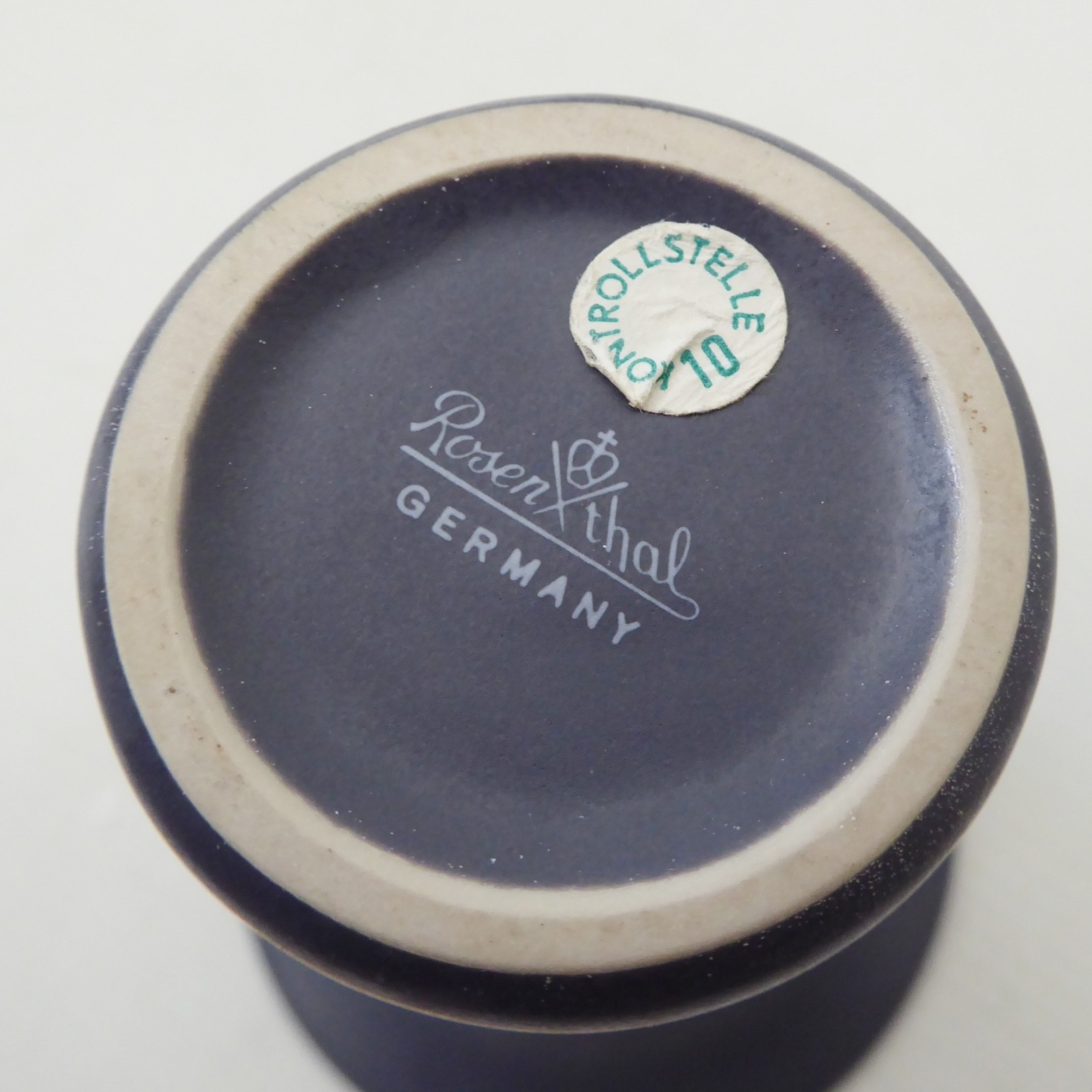 Rosenthal Studio Linie Liguria vase: Gilbert Portanier, blue/grey & gold vintage - Image 10