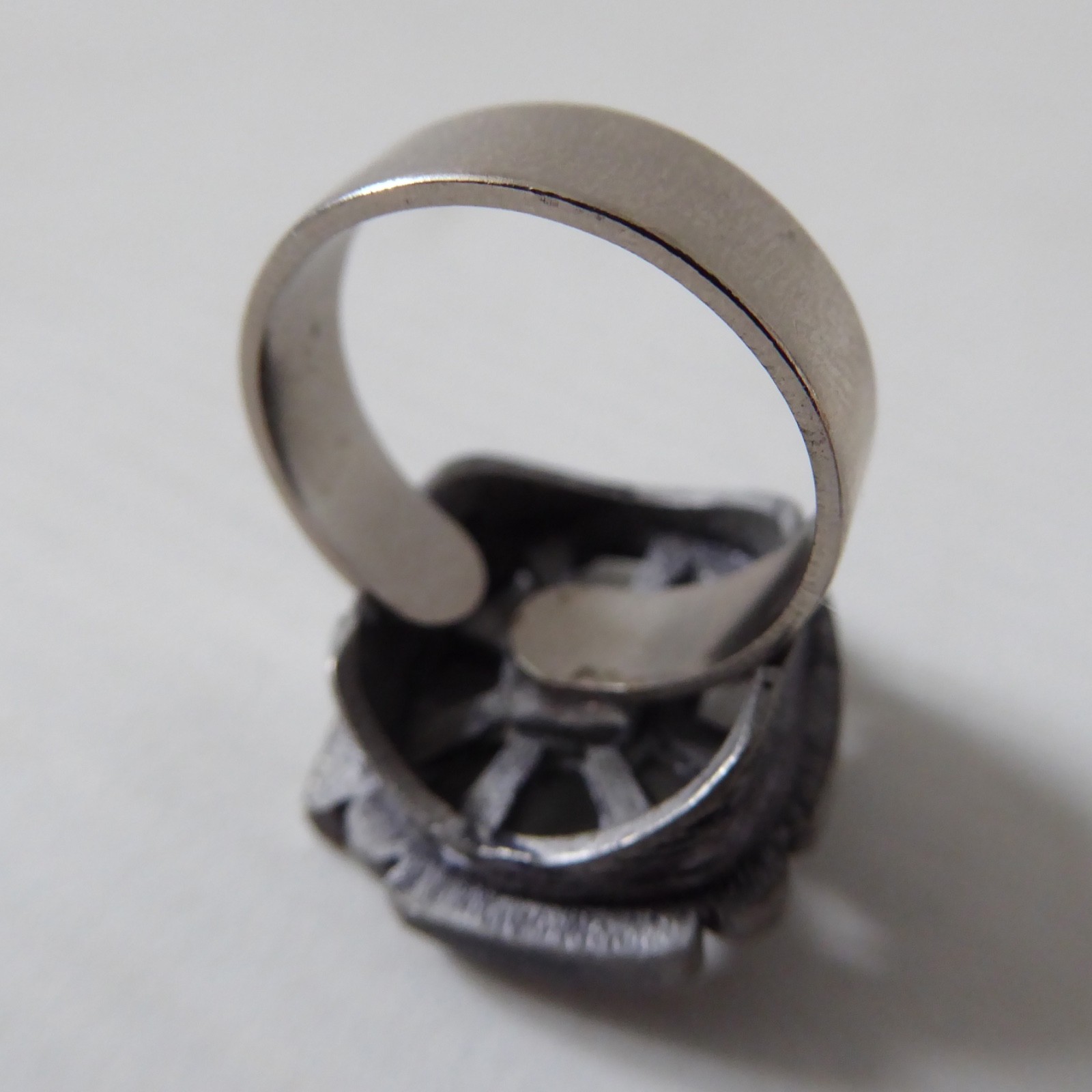 Scandinavian mid century retro pewter adjustable ring. Unisex Danish Swedish 70s - Image 11