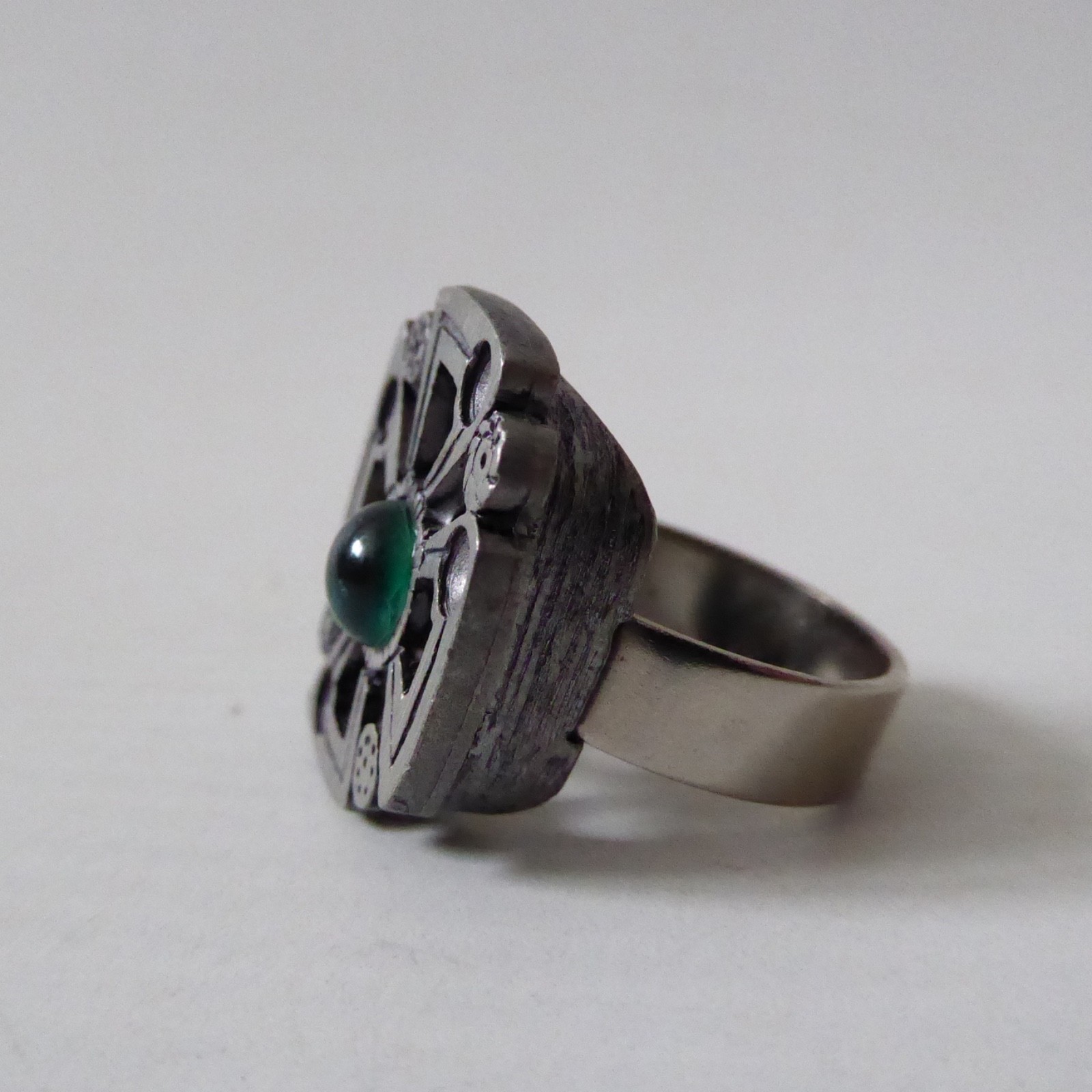 Scandinavian mid century retro pewter adjustable ring. Unisex Danish Swedish 70s - Image 8