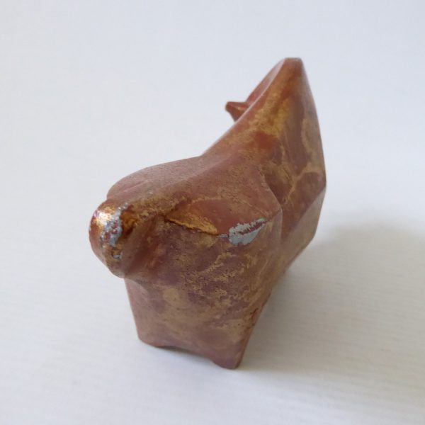 Sotaro Saegusa Japan metal ox sculpture stylised brutalist modernist bull statue - Image 9