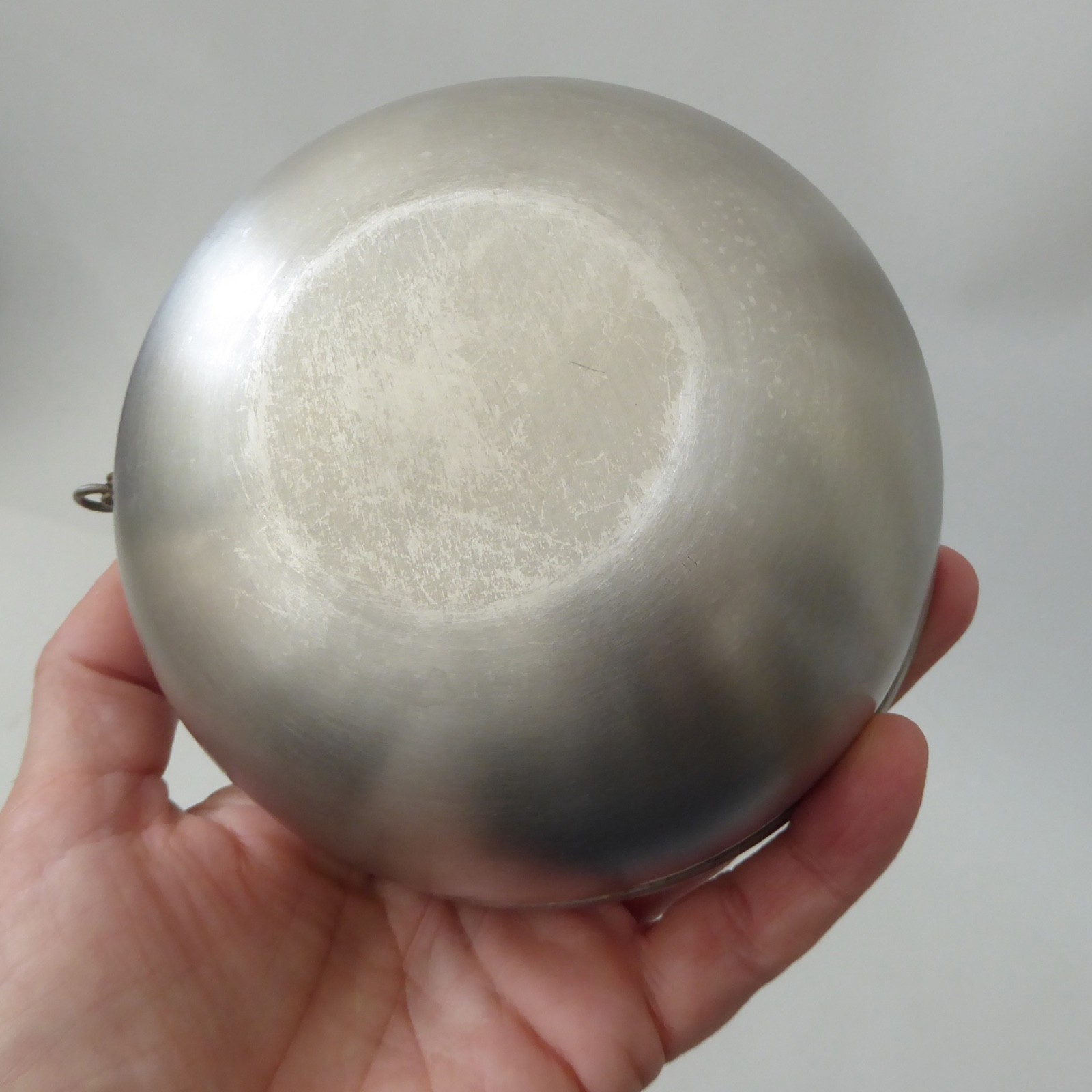 Stainless steel modernist oil lamp base & snuffer lid. Retro 1960s style candle - Image 14