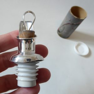 Swedish vintage MEMA silver plated 'Drop Stopper' wine bottle drip stop, pourer