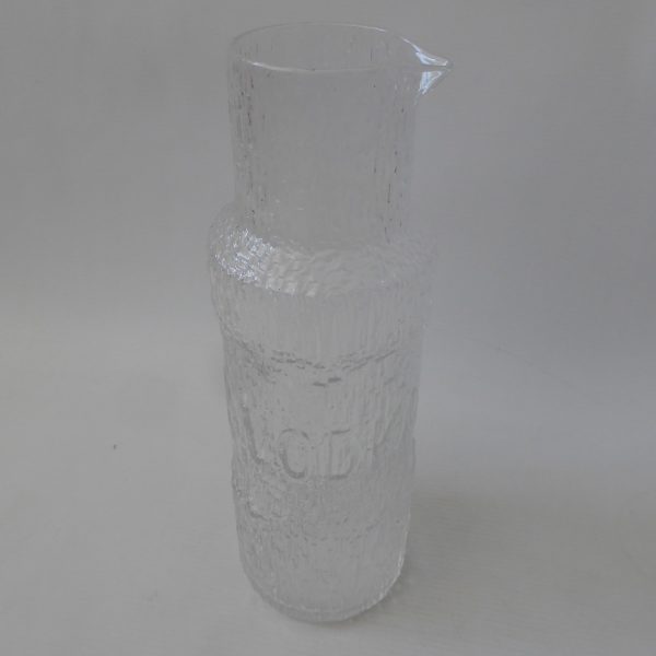 Tapio Wirkkala art glass tall pitcher jug Finlandia Vodka. 1970s iittala Finland - Image 11