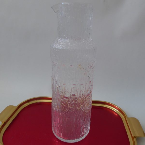 Tapio Wirkkala art glass tall pitcher jug Finlandia Vodka. 1970s iittala Finland - Image 16