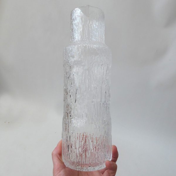 Tapio Wirkkala art glass tall pitcher jug Finlandia Vodka. 1970s iittala Finland - Image 4
