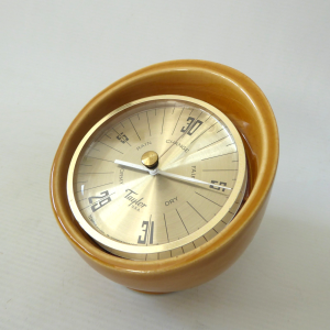 Taylor USA desktop barometer, mid-century modern weather instrument vintage MCM