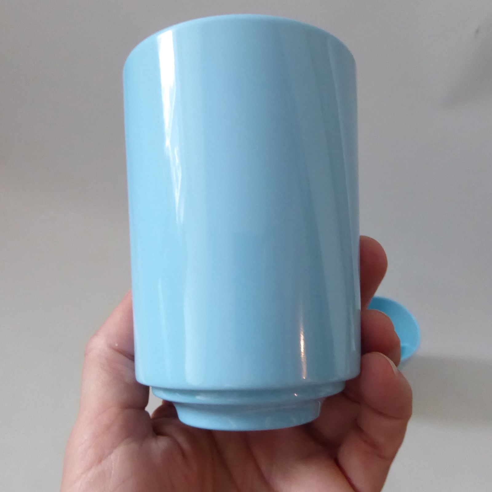 Umbra Step blue bathroom set, toothbrush holder organiser + beaker. Tom Chung - Image 3