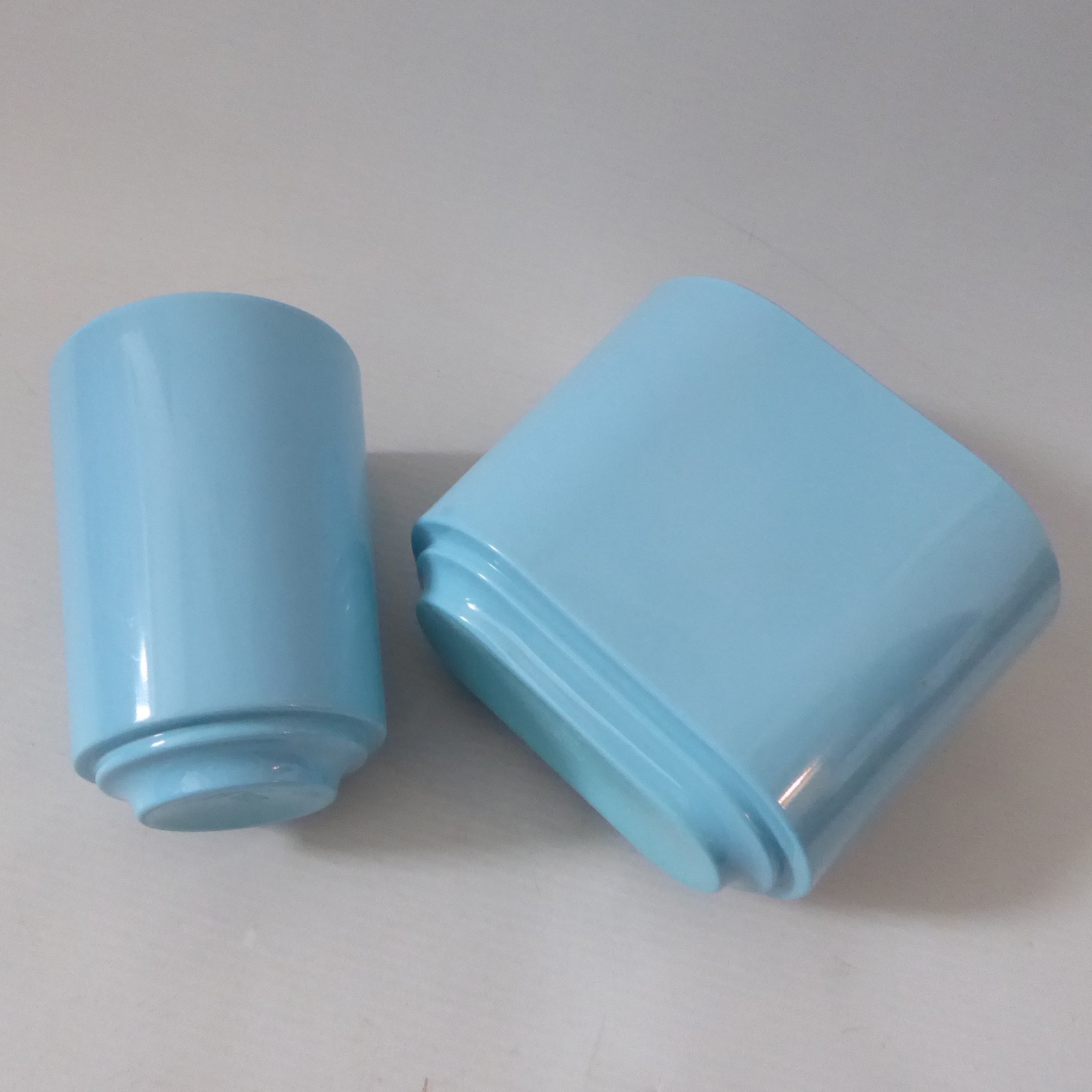 Umbra Step blue bathroom set, toothbrush holder organiser + beaker. Tom Chung - Image 9