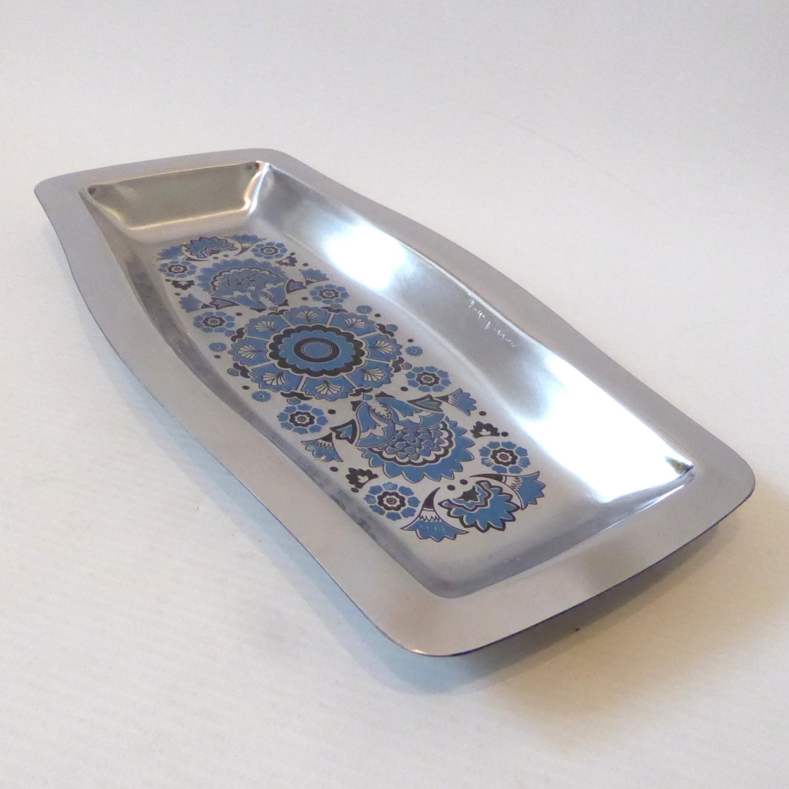 Viners stainless steel tray/dish, Gerald Benney. Retro vintage 1960s blue black - Image 5