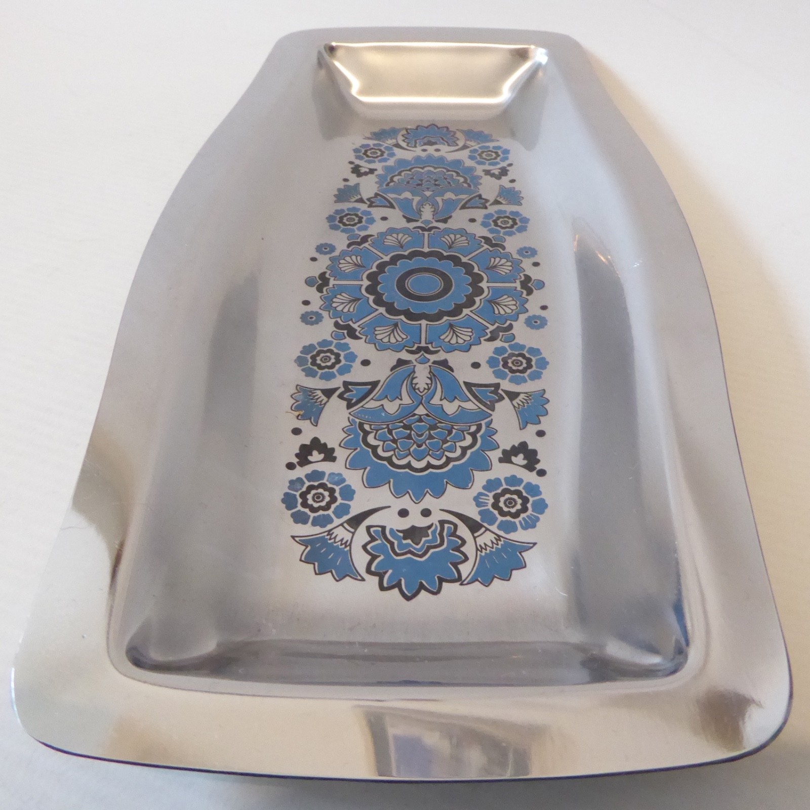 Viners stainless steel tray/dish, Gerald Benney. Retro vintage 1960s blue black - Image 6