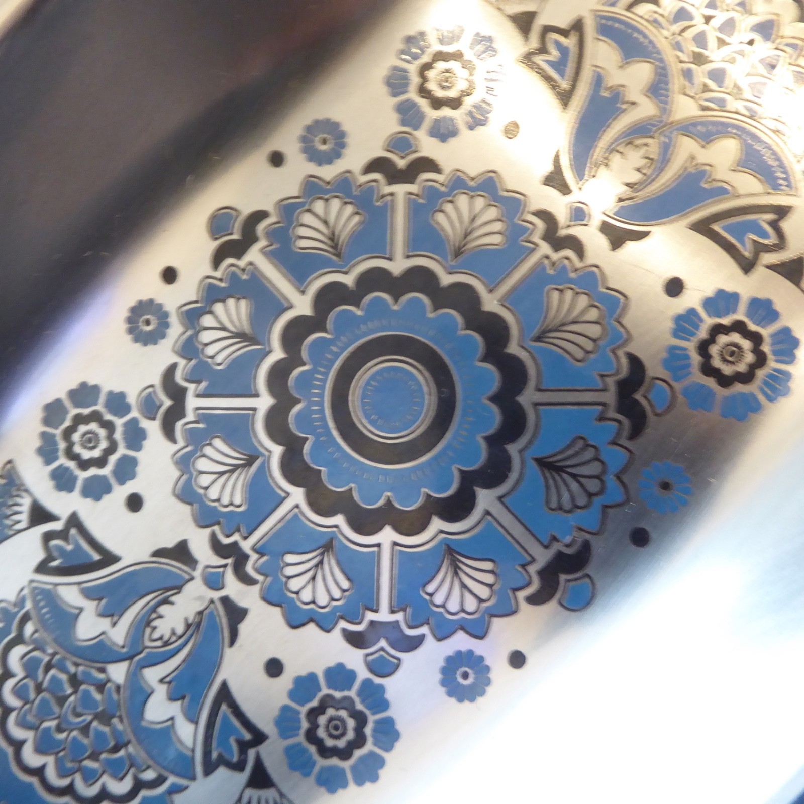 Viners stainless steel tray/dish, Gerald Benney. Retro vintage 1960s blue black - Image 10