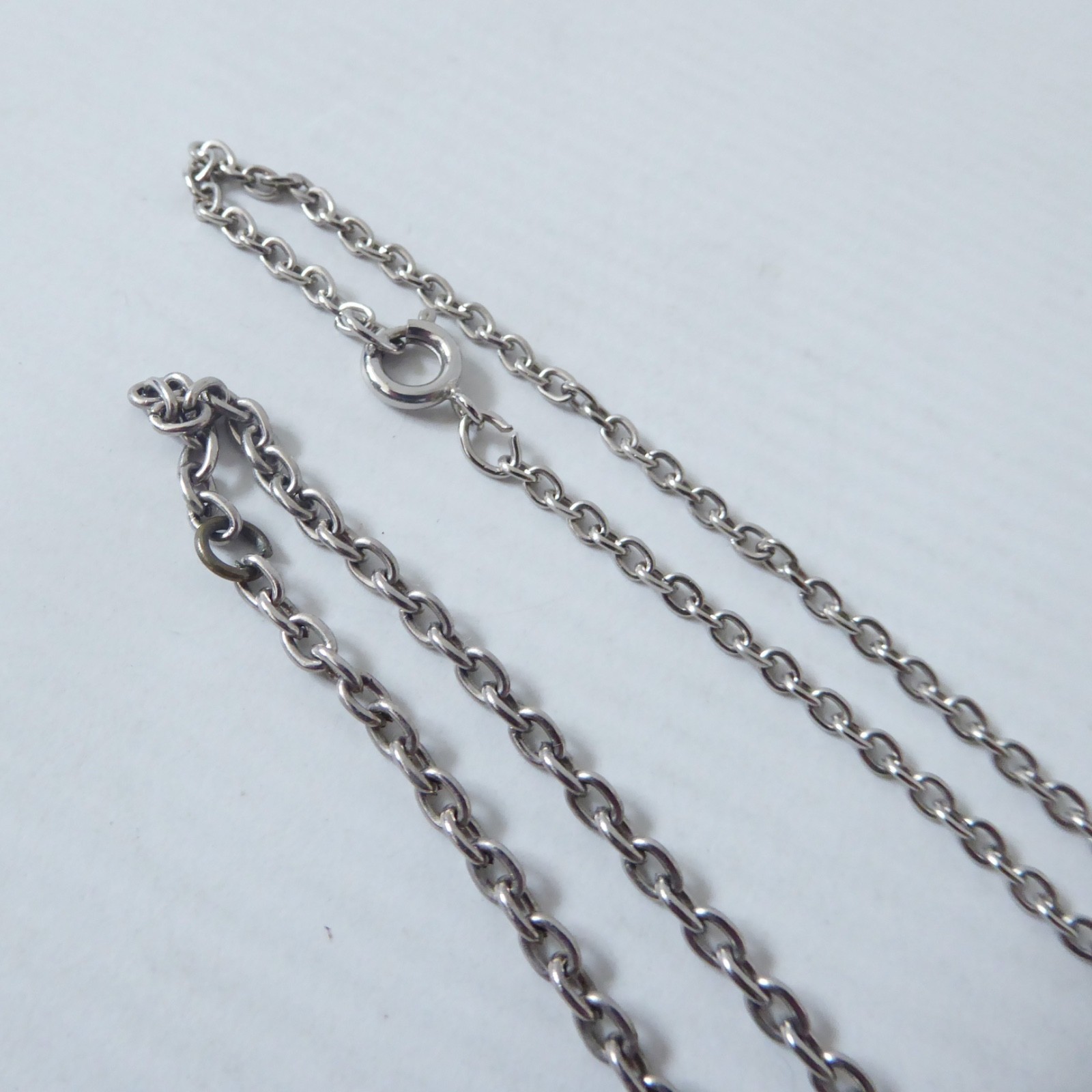 Vintage 1970s modernist stainless steel necklaces, retro red & pink pendants - Image 10