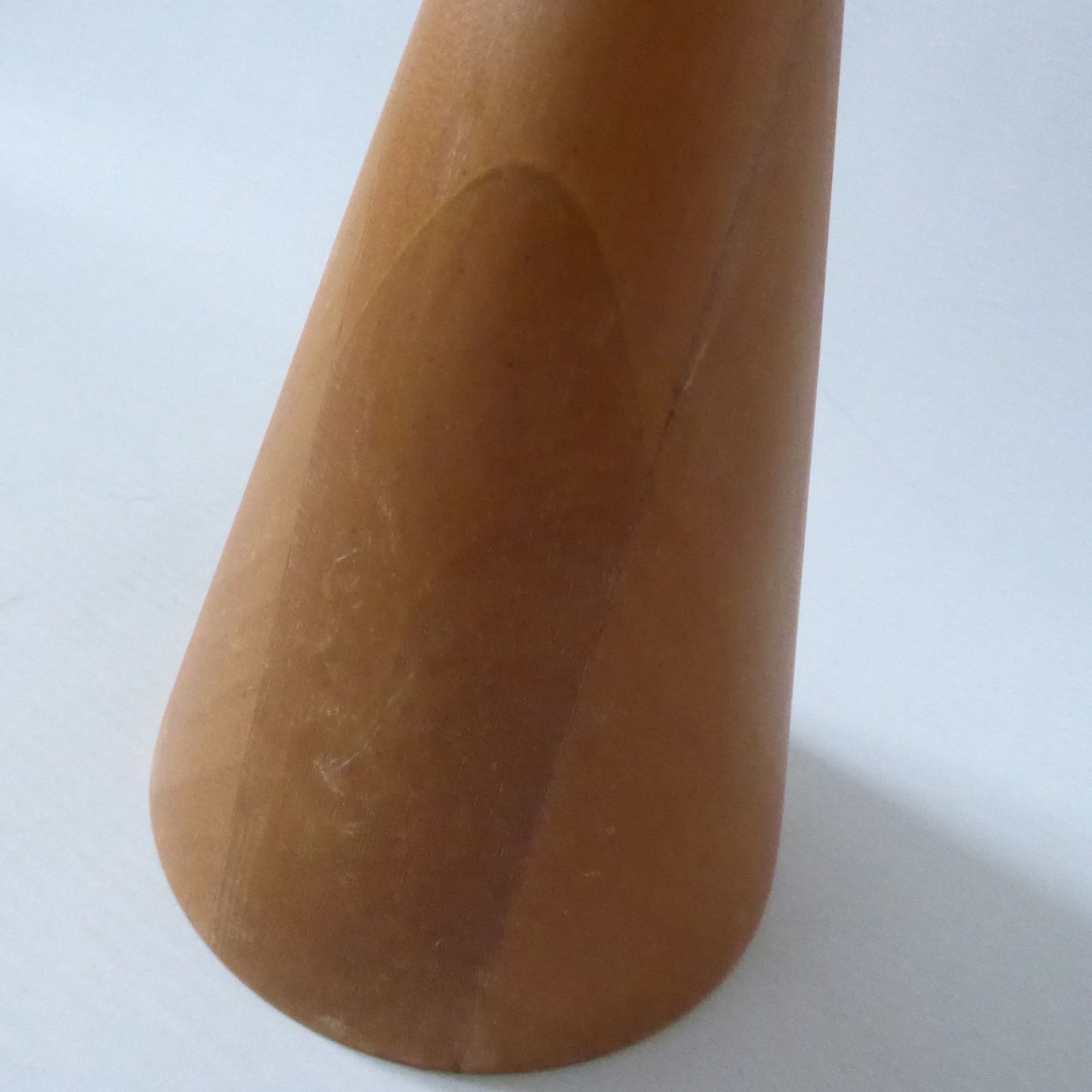 Vintage Ikea turned wood blond candlestick candle holder, Swedish conical 7" - Image 11