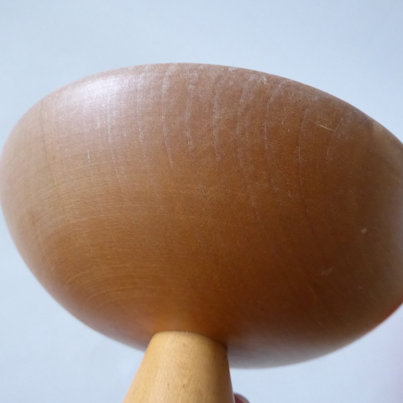 Vintage Ikea turned wood blond candlestick candle holder, Swedish conical 7" - Image 14