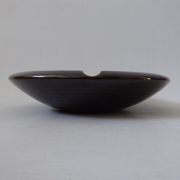 Vintage Lotus Pottery large round ashtray bowl dish, sage green + daisy petal. - Image 10