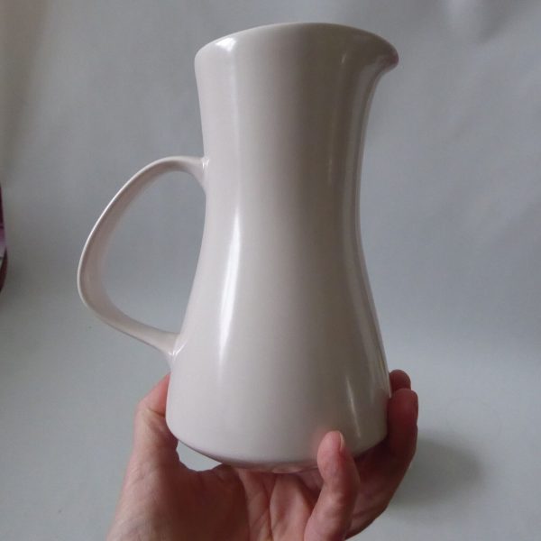 Vintage Poole pottery coffee/hot water pot and jug, Twin-tone taupe/cream brown - Image 11