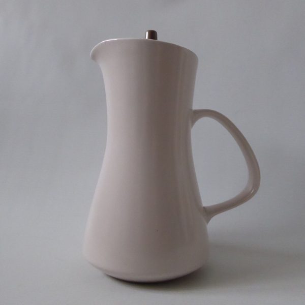 Vintage Poole pottery coffee/hot water pot and jug, Twin-tone taupe/cream brown - Image 4