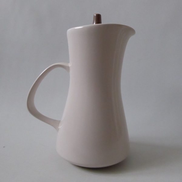 Vintage Poole pottery coffee/hot water pot and jug, Twin-tone taupe/cream brown - Image 6