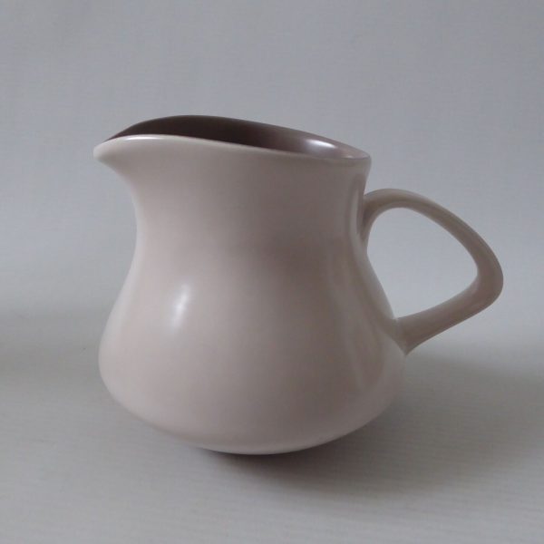 Vintage Poole pottery coffee/hot water pot and jug, Twin-tone taupe/cream brown - Image 7