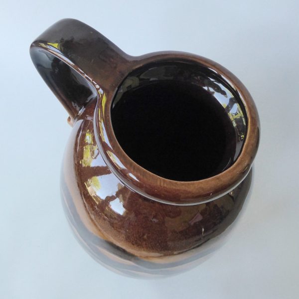 Vintage Scheurich West German Pottery huge floor vase 484-30. 70s brown ceramic - Image 11