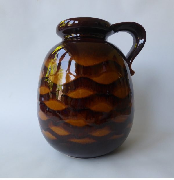 Vintage Scheurich West German Pottery huge floor vase 484-30. 70s brown ceramic - Image 3