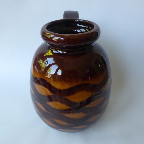 Vintage Scheurich West German Pottery huge floor vase 484-30. 70s brown ceramic - Image 6