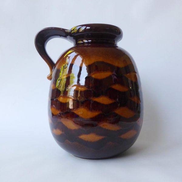 Vintage Scheurich West German Pottery huge floor vase 484-30. 70s brown ceramic - Image 8