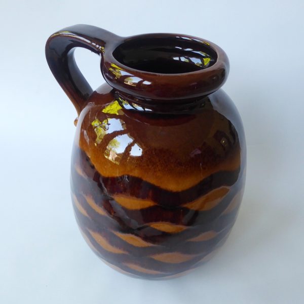 Vintage Scheurich West German Pottery huge floor vase 484-30. 70s brown ceramic - Image 9