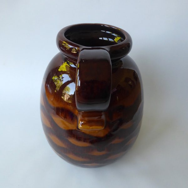 Vintage Scheurich West German Pottery huge floor vase 484-30. 70s brown ceramic - Image 10