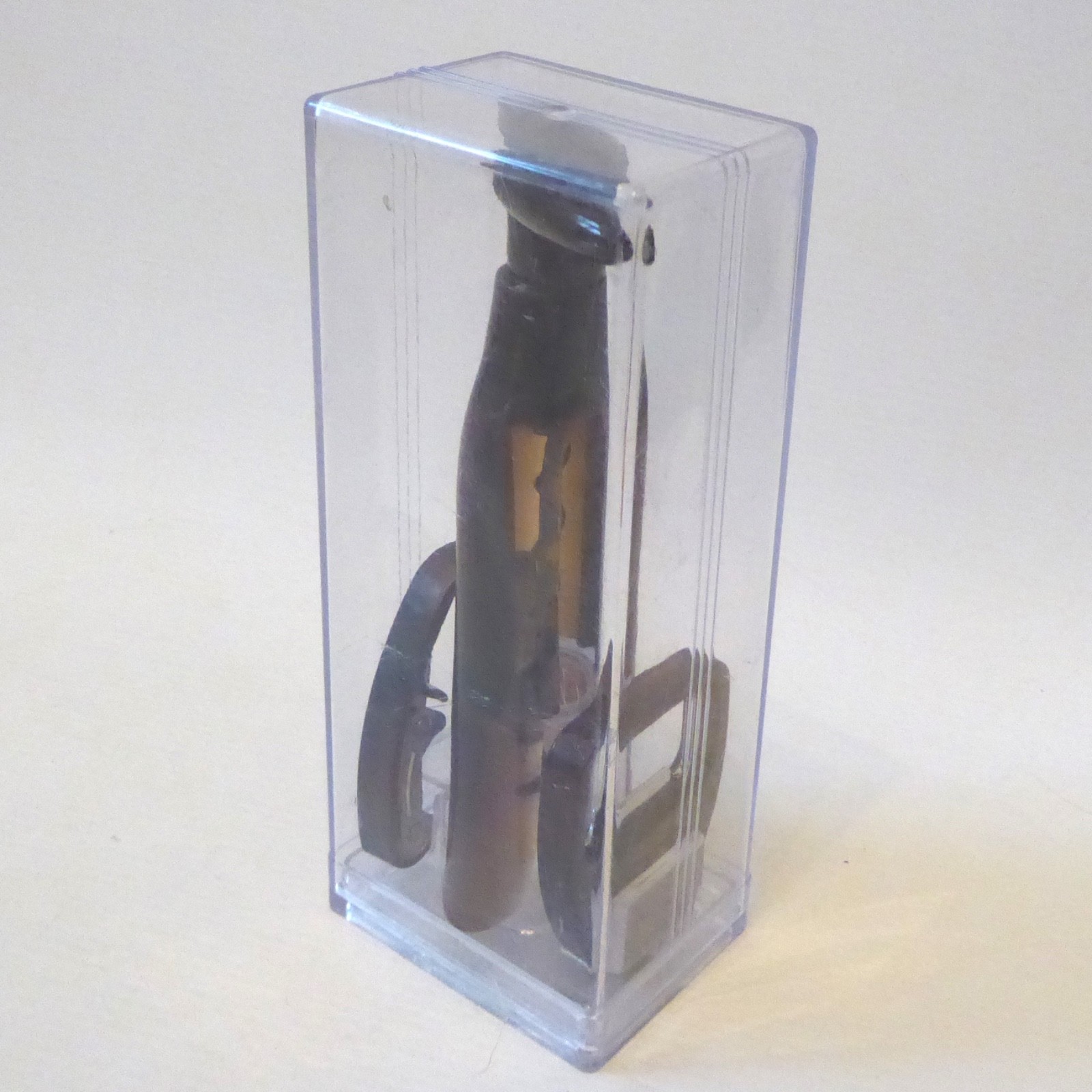 Vintage Screwpull corkscrew wine drinks +bottle opener foil cutter brown acrylic - Image 10