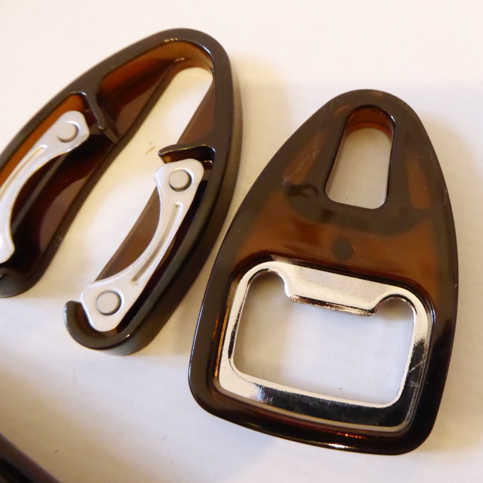 Vintage Screwpull corkscrew wine drinks +bottle opener foil cutter brown acrylic - Image 8