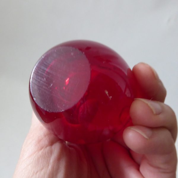 Whitefriars 9497 Ruby Red cased art glass small 4" vase, mid century 1957-1964 - Image 11