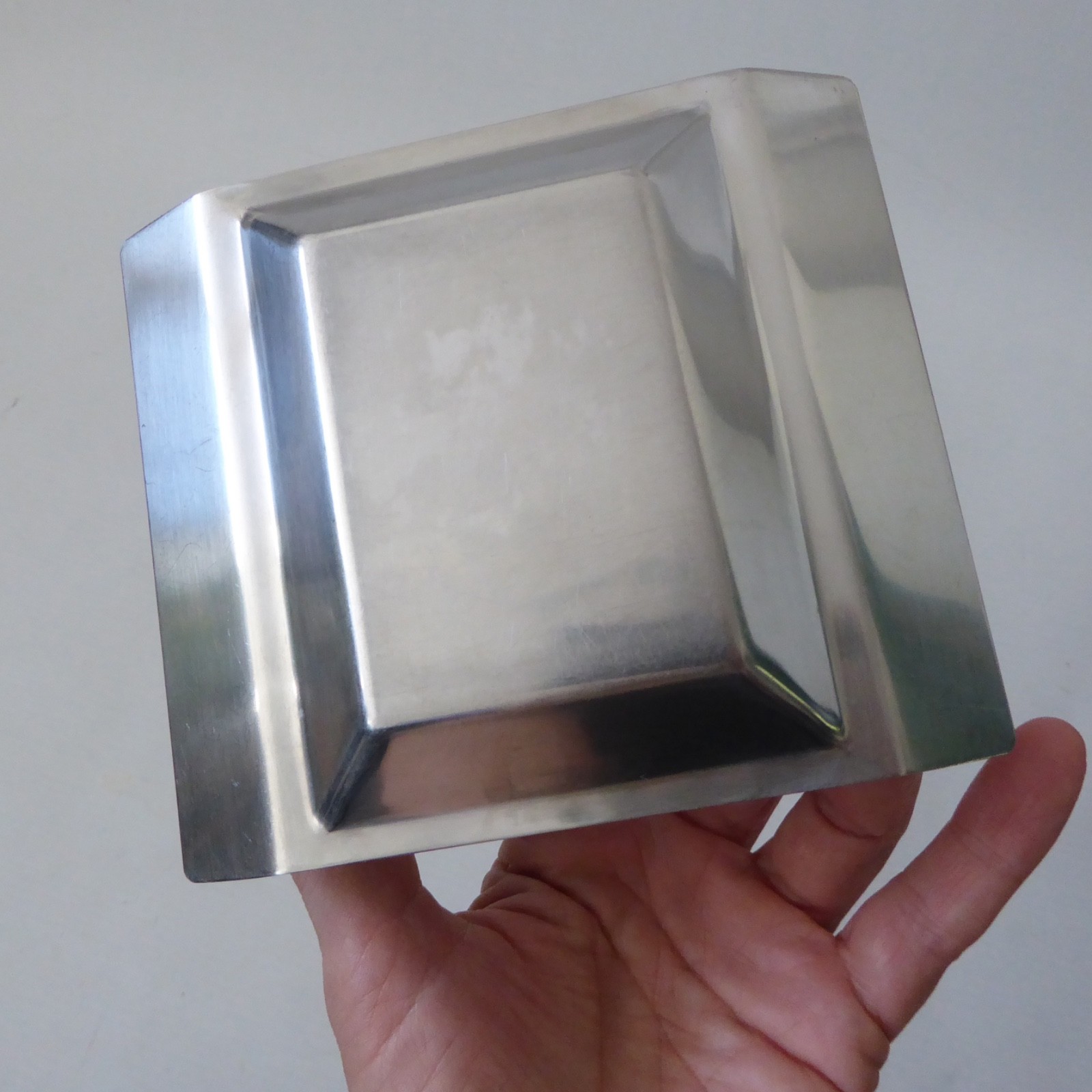 1960s 1970s mid century modernist stainless steel vintage toast rack, 4-slice - Image 11