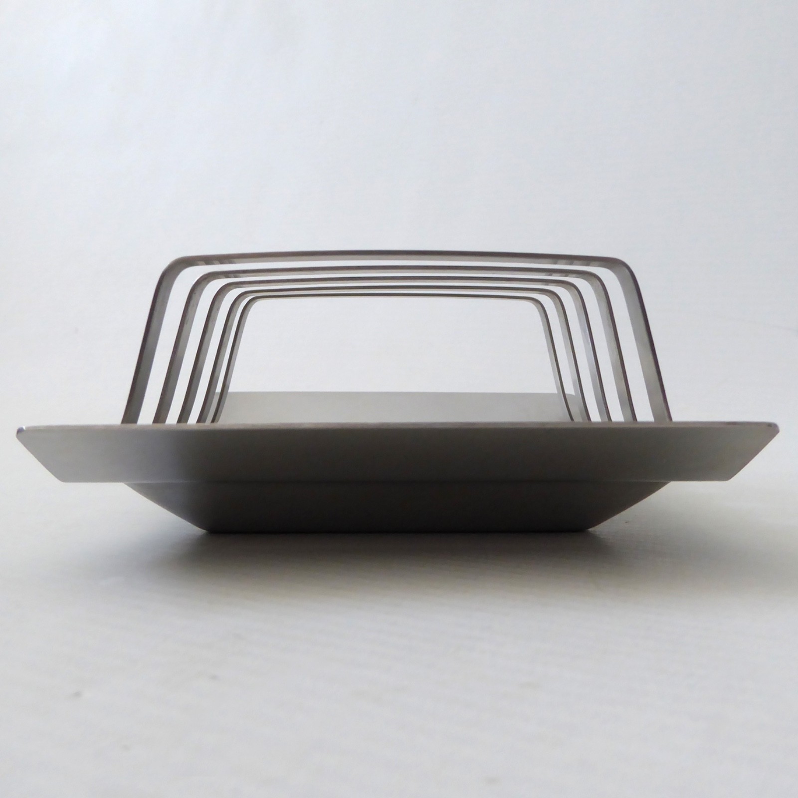 1960s 1970s mid century modernist stainless steel vintage toast rack, 4-slice - Image 8