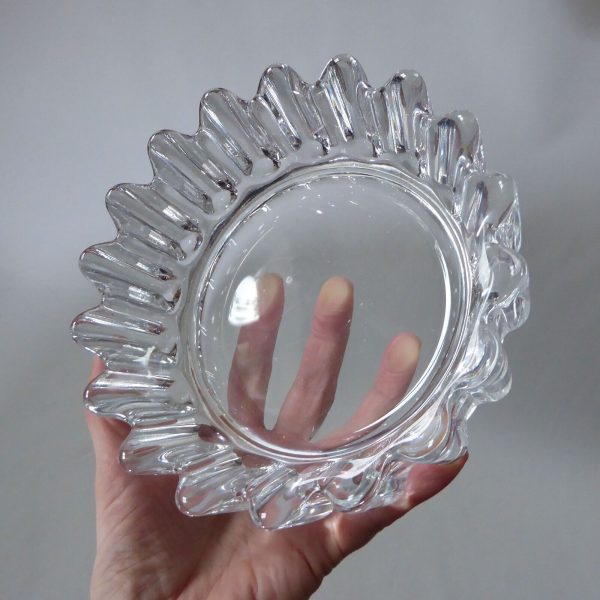 1970s Orrefors Princess crown crystal glass bowl dish. Sven Palmqvist, Sweden - Image 5