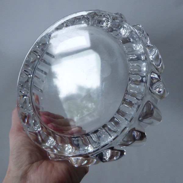 1970s Orrefors Princess crown crystal glass bowl dish. Sven Palmqvist, Sweden - Image 10