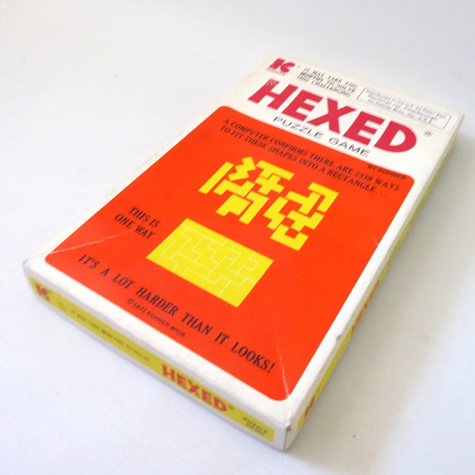 1972 Hexed Puzzle Game, vintage by Kohner Hi-Q. Plastic shapes challenge, 1970s - Image 11