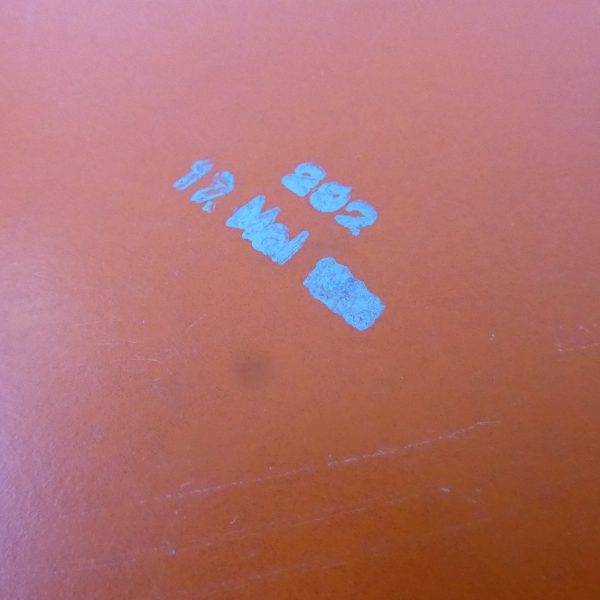 1980s vintage Presswerk Köngen West German Fiberglass plastic tray, retro orange - Image 11