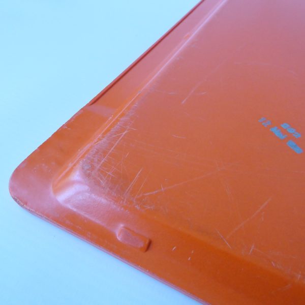 1980s vintage Presswerk Köngen West German Fiberglass plastic tray, retro orange - Image 15