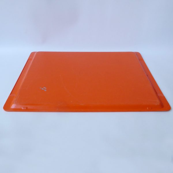 1980s vintage Presswerk Köngen West German Fiberglass plastic tray, retro orange - Image 8