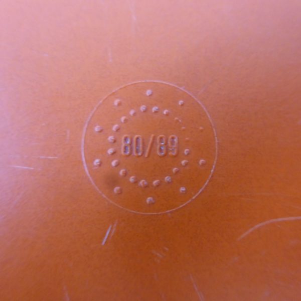 1980s vintage Presswerk Köngen West German Fiberglass plastic tray, retro orange - Image 10