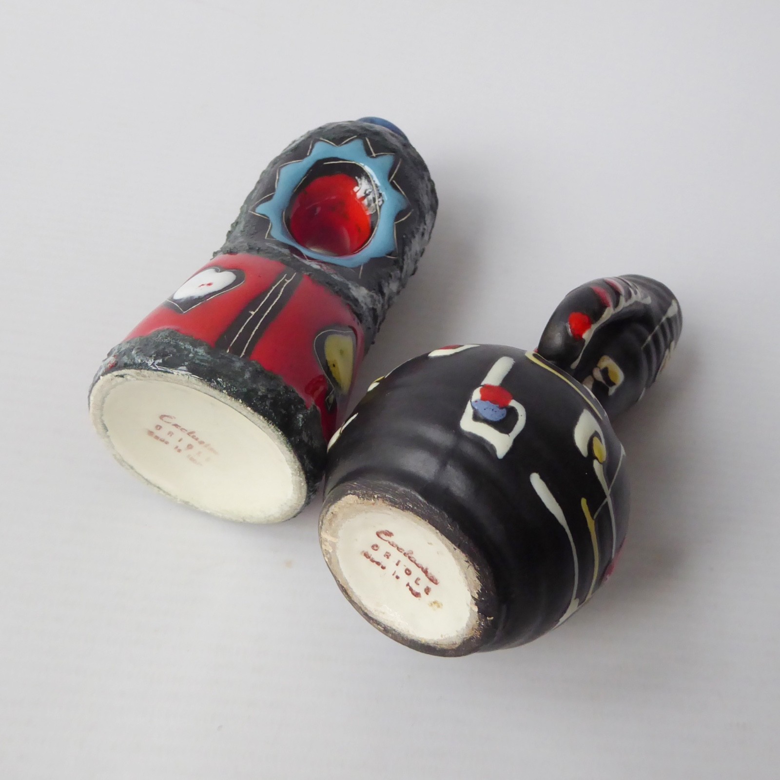 2 x vintage Drioli bottles, Italian art pottery ceramic. 1960s 1970s retro decor - Image 11