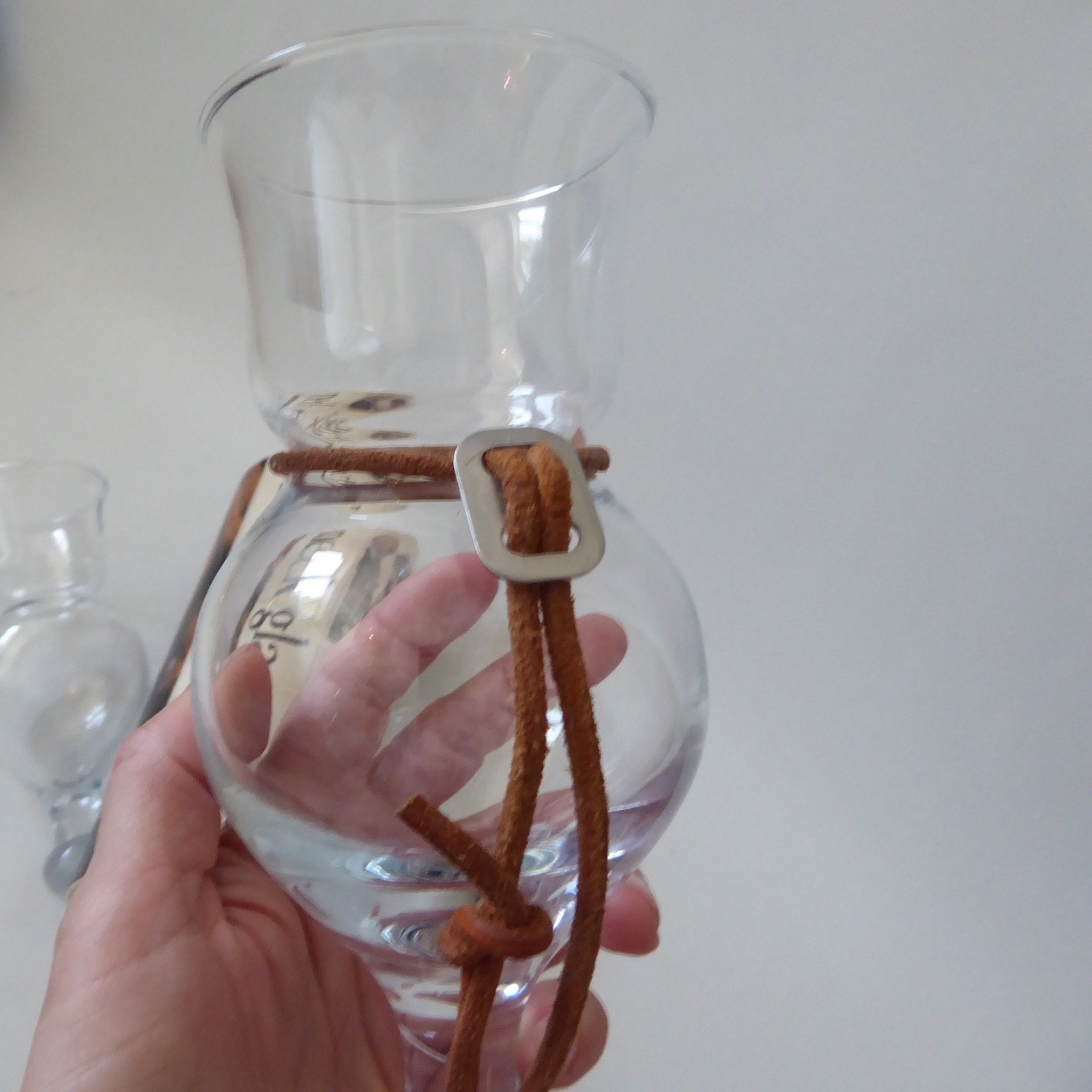 2x Holmegaard Neck Glass Christer Holmgren, 1970s vintage. Hanging wearable wine - Image 12