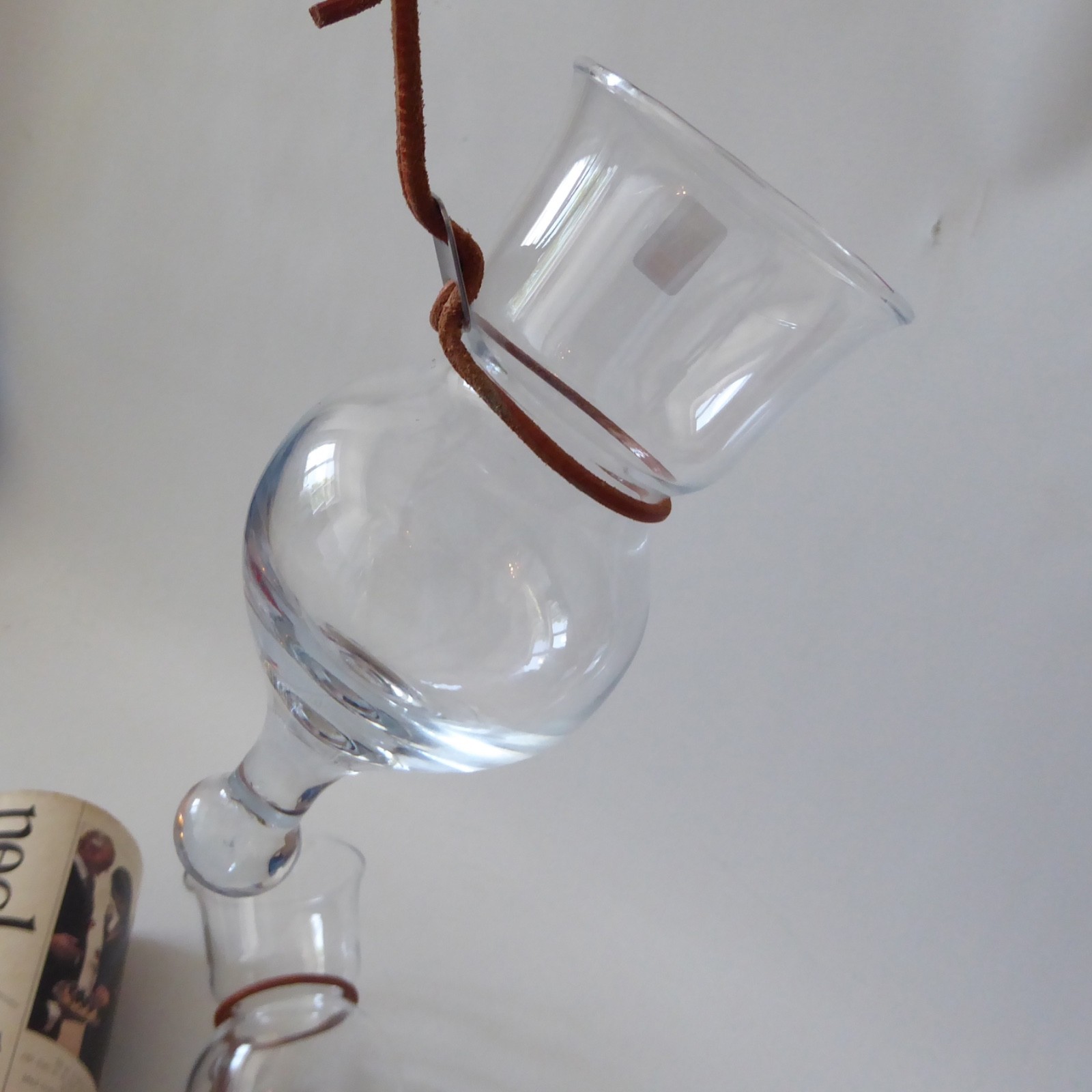2x Holmegaard Neck Glass Christer Holmgren, 1970s vintage. Hanging wearable wine - Image 13