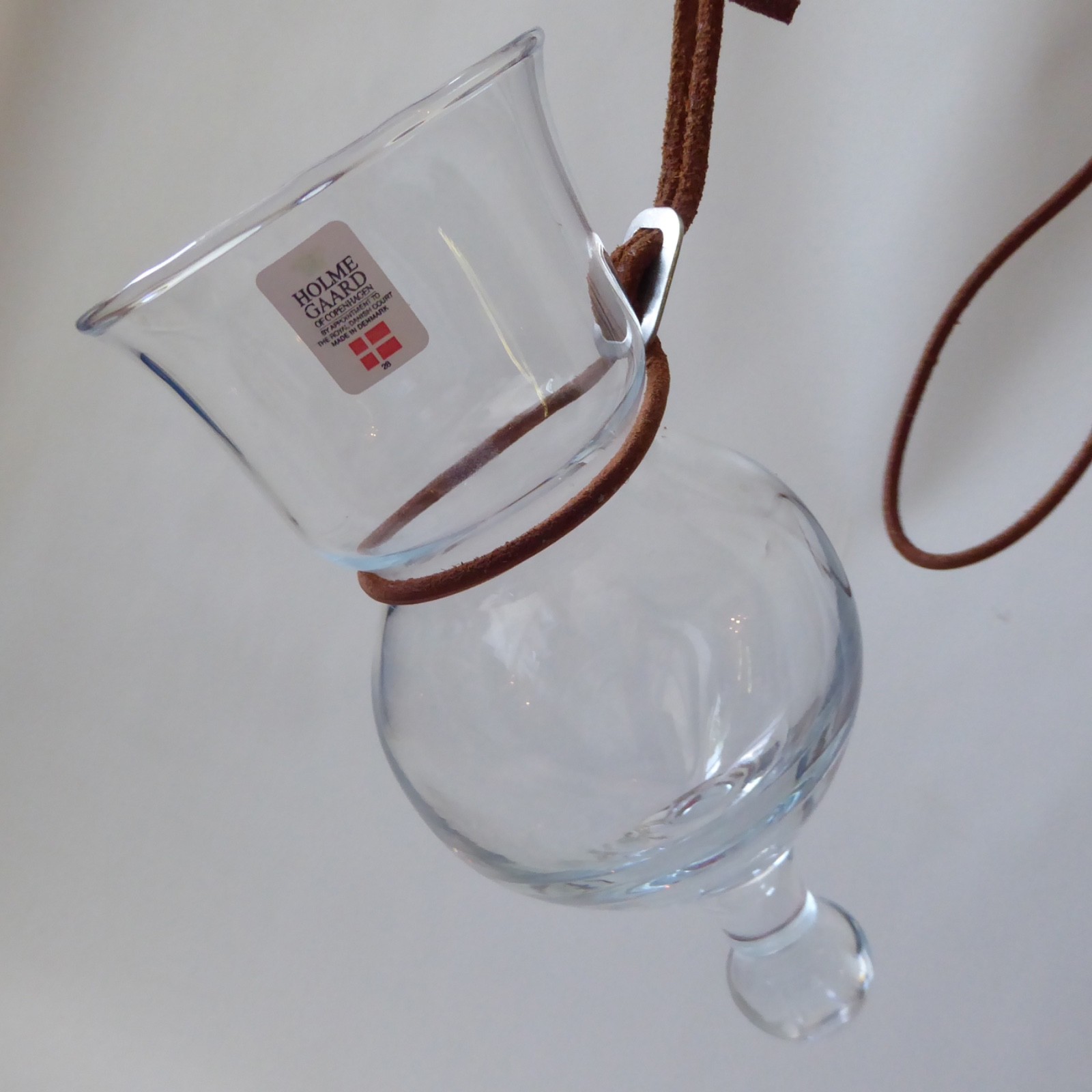2x Holmegaard Neck Glass Christer Holmgren, 1970s vintage. Hanging wearable wine - Image 14