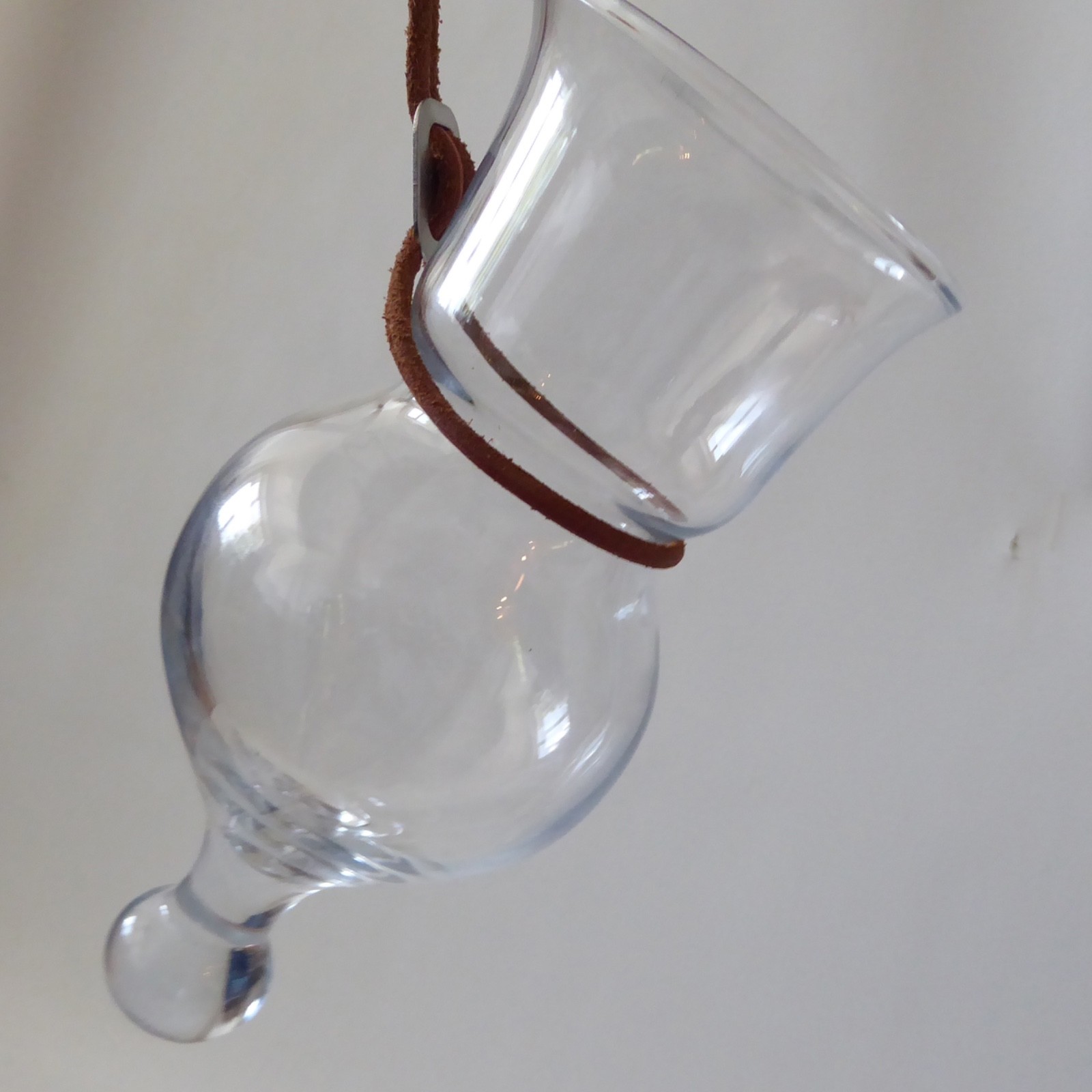 2x Holmegaard Neck Glass Christer Holmgren, 1970s vintage. Hanging wearable wine - Image 15