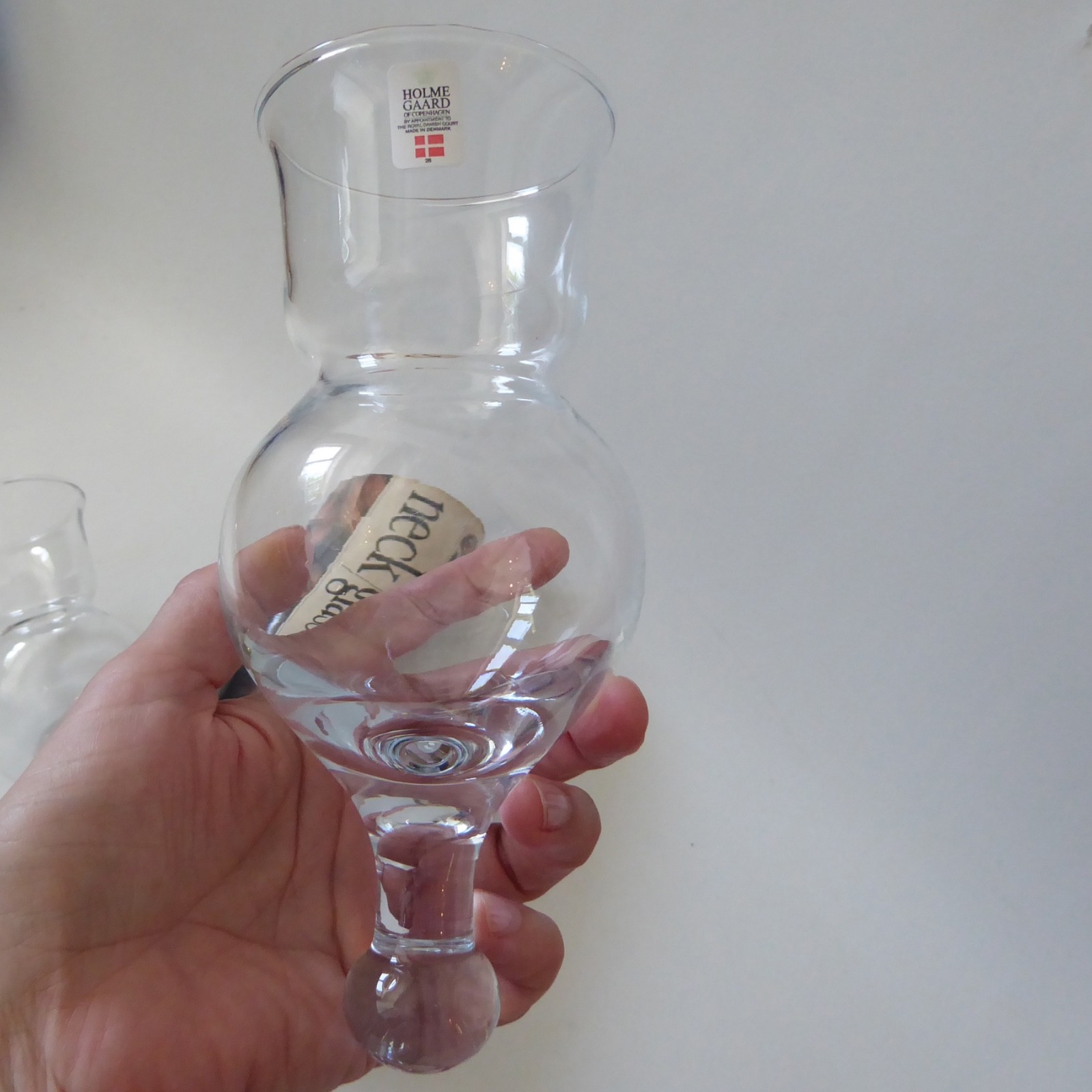 2x Holmegaard Neck Glass Christer Holmgren, 1970s vintage. Hanging wearable wine - Image 9